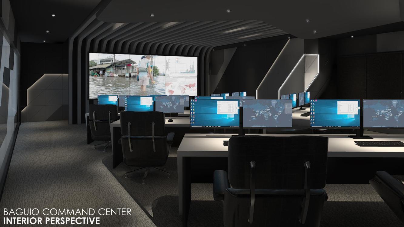 Baguio Command Center - Main Operations Floor with Video Wall